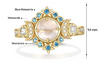 Juno Moonstone Engagement Ring Round Cut 18K Gold Stars and Moon Vintage Gemstone Ring Moonstone Ring