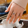 Lexi Amethyst Ring Pear Cut 925 Sterling Silver Gold Plated Gemstone Ring