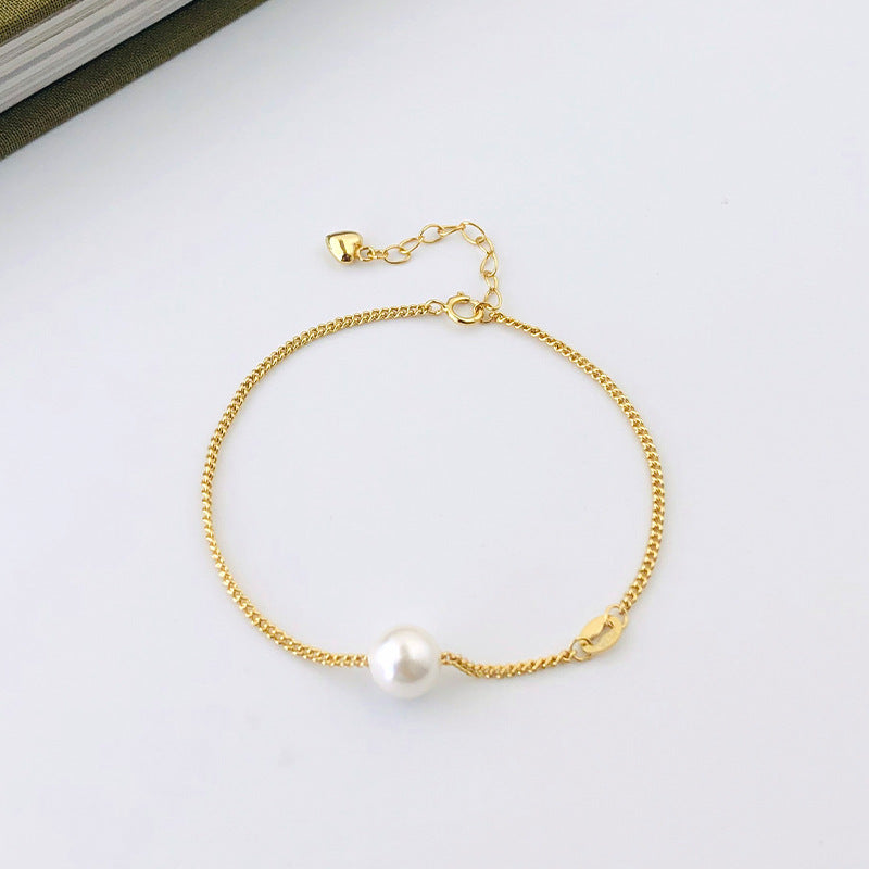 Avery Pearl Bracelet Sterling Silver Gold Plated Freshwater Pearl Bracelet