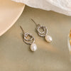 Celine Pearl Earrings Sterling Silver Gold Plated Freshwater Pearl Earrings