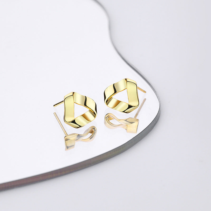 Tris Earrings Sterling Silver Gold Plated Earrings