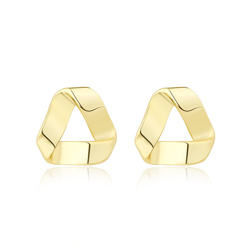 Tris Earrings Sterling Silver Gold Plated Earrings