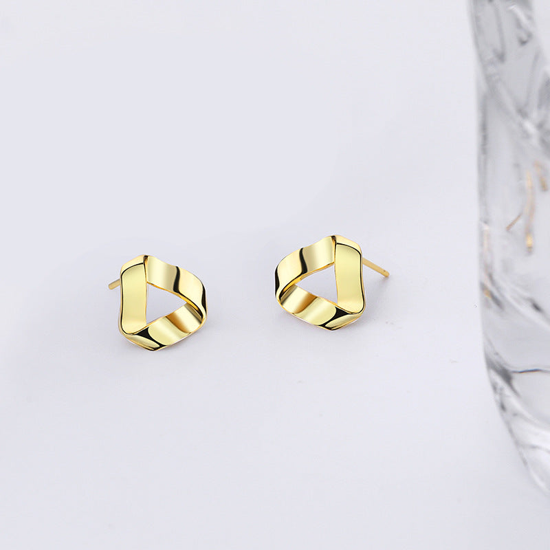 Tris Earrings Sterling Silver Gold Plated Earrings