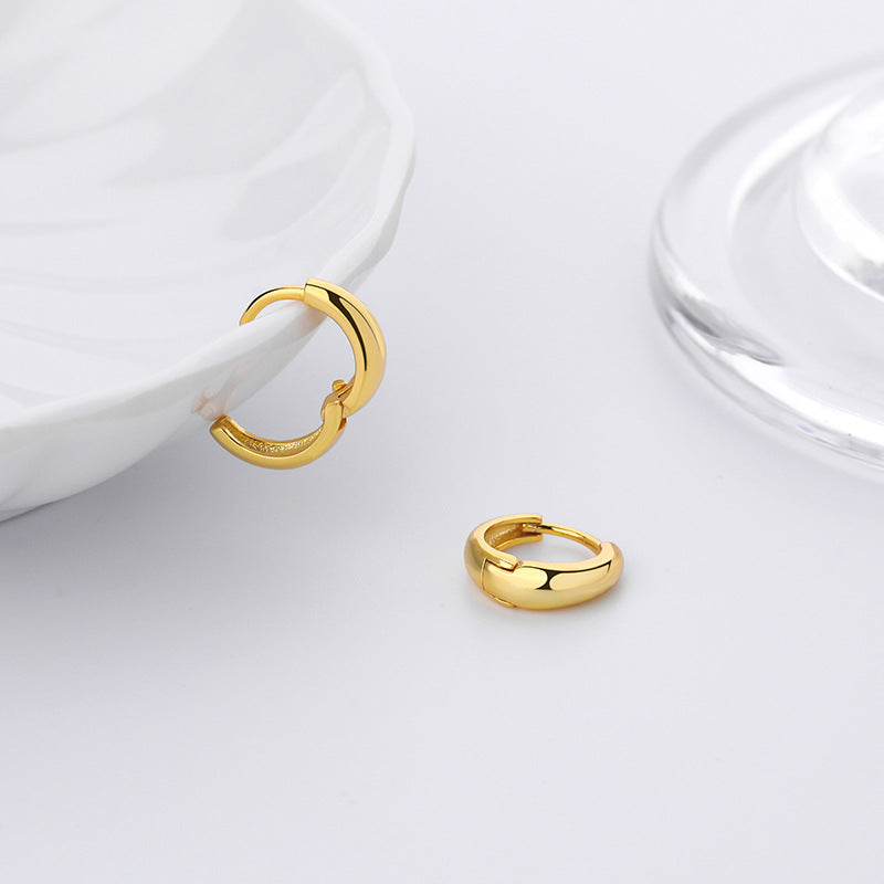 Delvina Hoop Earrings Sterling Silver Gold Plated Earrings