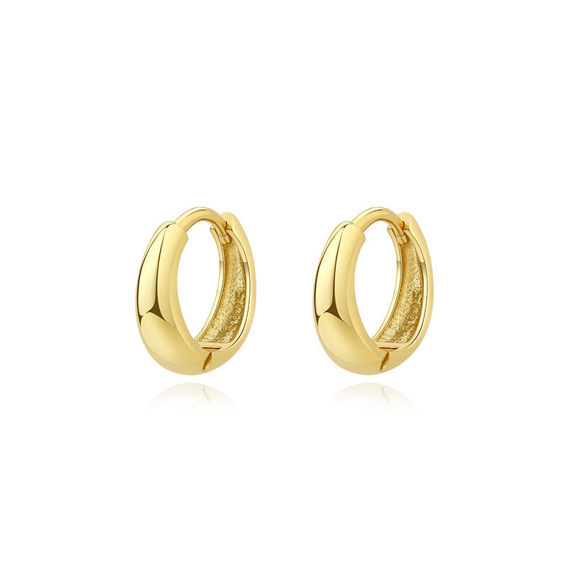 Delvina Hoop Earrings Sterling Silver Gold Plated Earrings