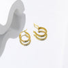 Alma Hoop Earrings Sterling Silver Gold Plated Earrings