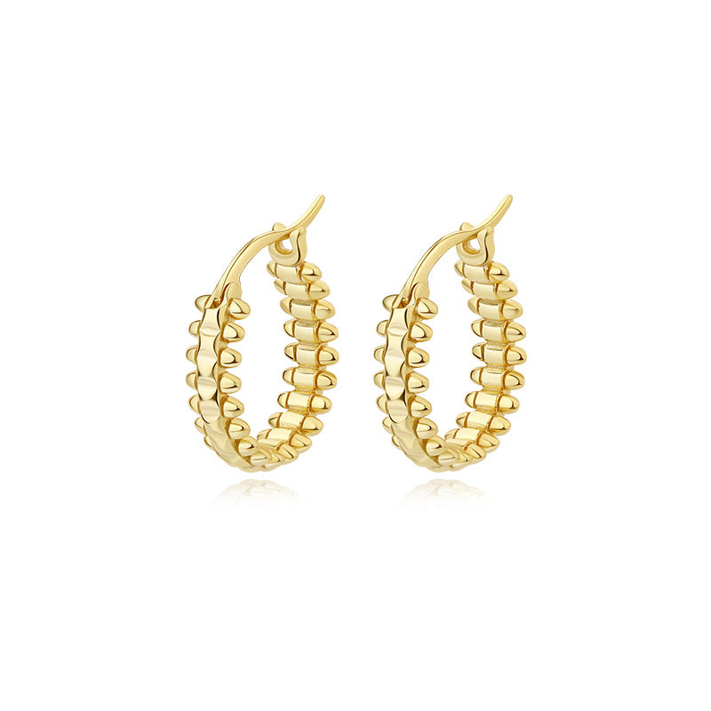 Alma Hoop Earrings Sterling Silver Gold Plated Earrings