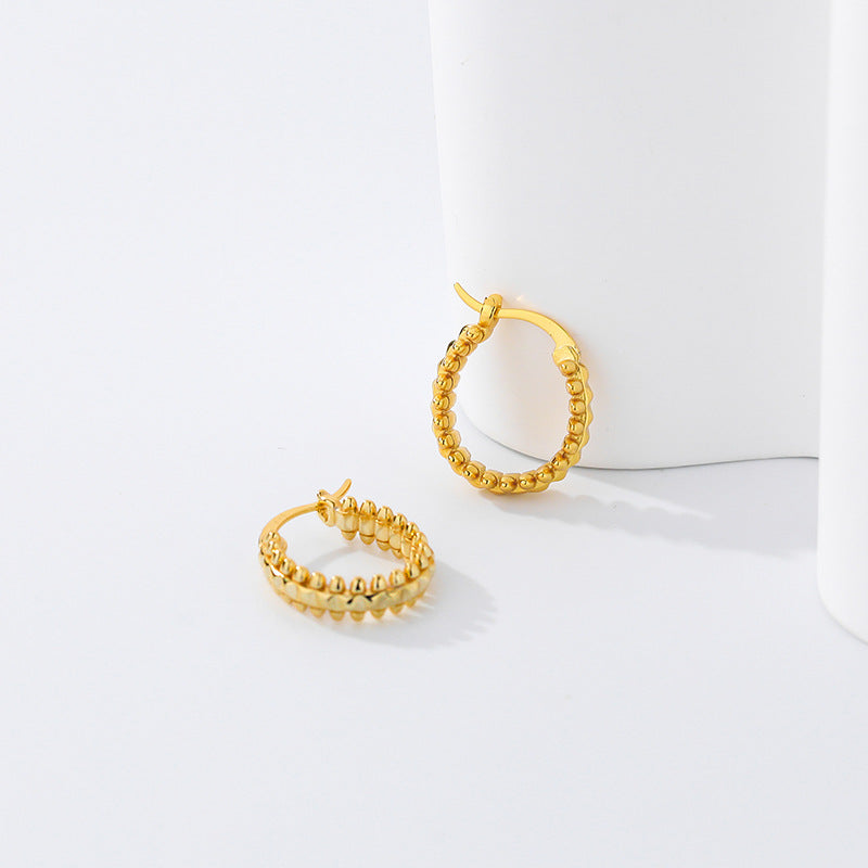 Alma Hoop Earrings Sterling Silver Gold Plated Earrings