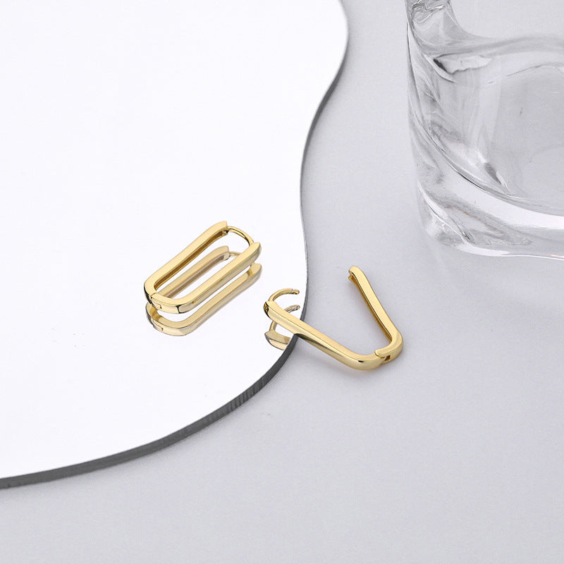 Zola Hoop Earrings Sterling Silver Gold Plated Earrings