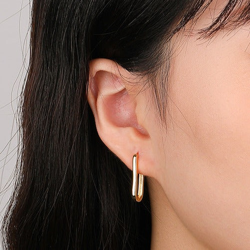 Zola Hoop Earrings Sterling Silver Gold Plated Earrings