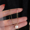 Simone Pearl Necklace Sterling Silver Gold Plated Freshwater Pearl Necklace