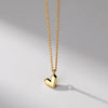 Amara Heart Necklace Sterling Silver Gold Plated Love Heart Necklace