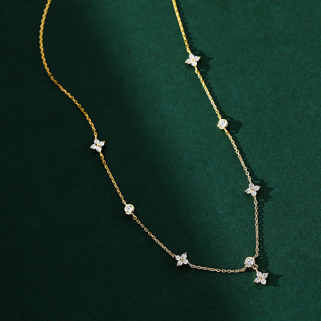 Stella Necklace Sterling Silver Gold Plated Star Necklace