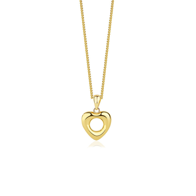 Vida Heart Necklace Sterling Silver Gold Plated Love Heart Necklace