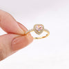 Amor Pink Sapphire Ring Heart Cut Sterling Silver/Gold Plated Gemstone Ring